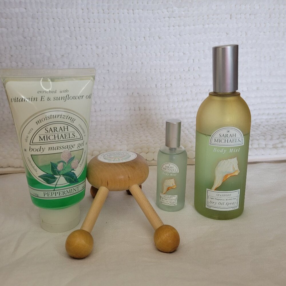 Sarah Michaels Seashore Dry Oil Spray Body Mist Massage Gel Body Massager 90s